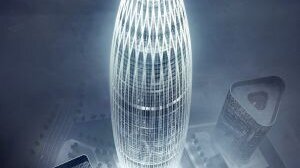 Das 392,5 Meter hohe Verwaltungsgebäude der China Resources Group soll 2018 fertiggestellt werden. Outokumpu lieferte 1.000 Tonnen Dillenburger Edelstahl für die 56 äußeren Stützen der Glasfassade.